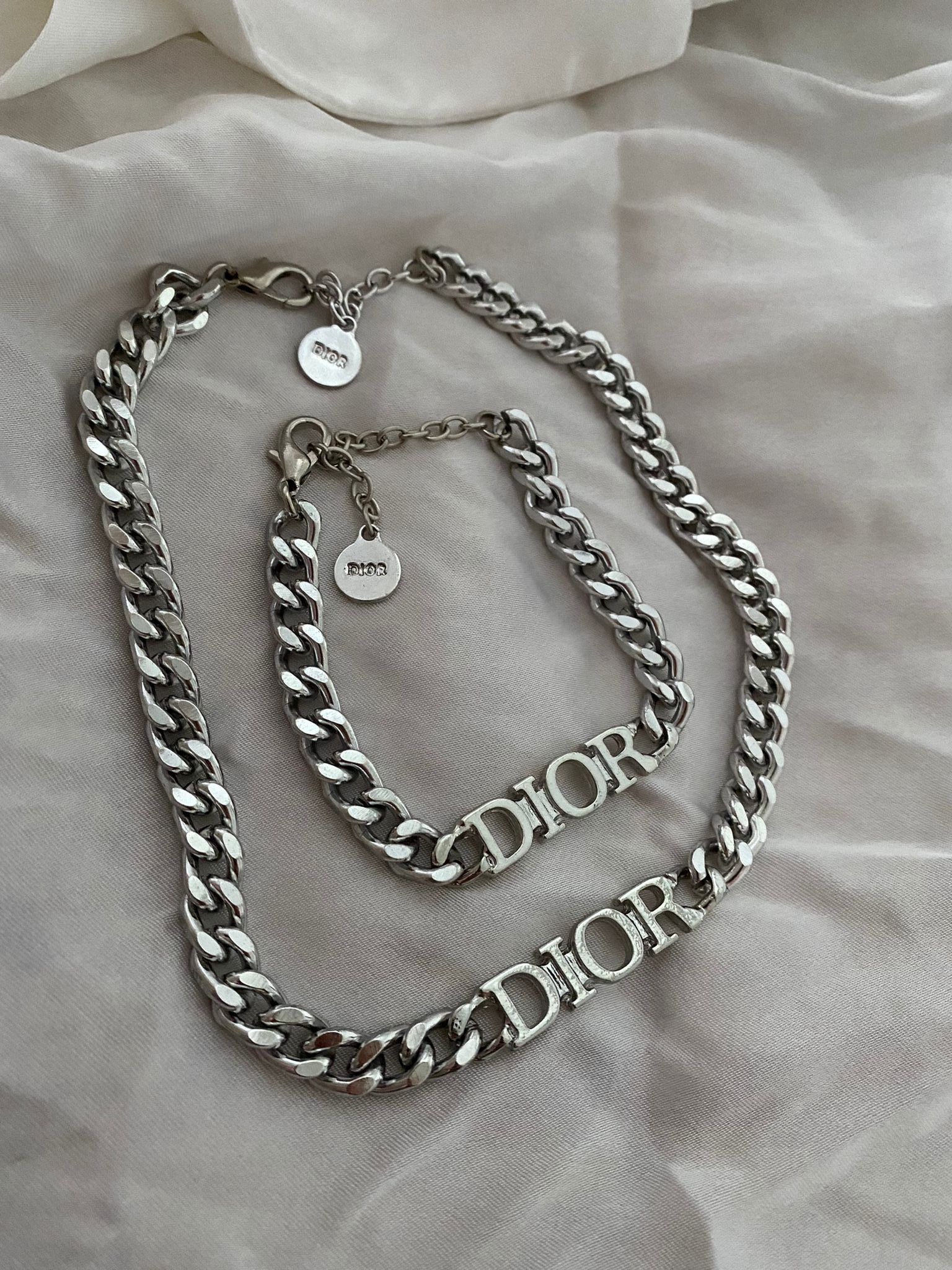 Dior Silver Choker Designer Sales