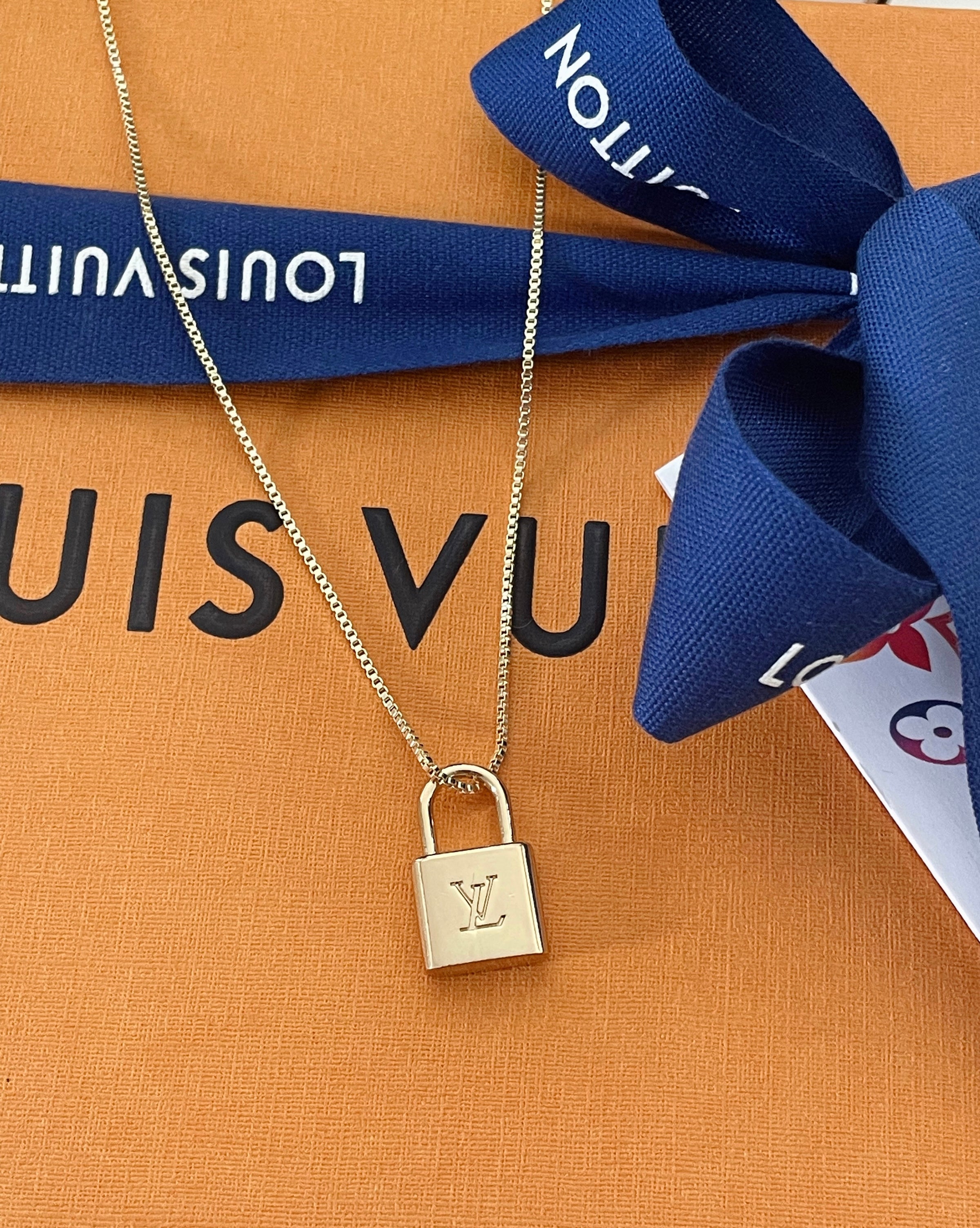 Repurposed Vintage Louis Vuitton Mini Lock Necklace (Regular)
