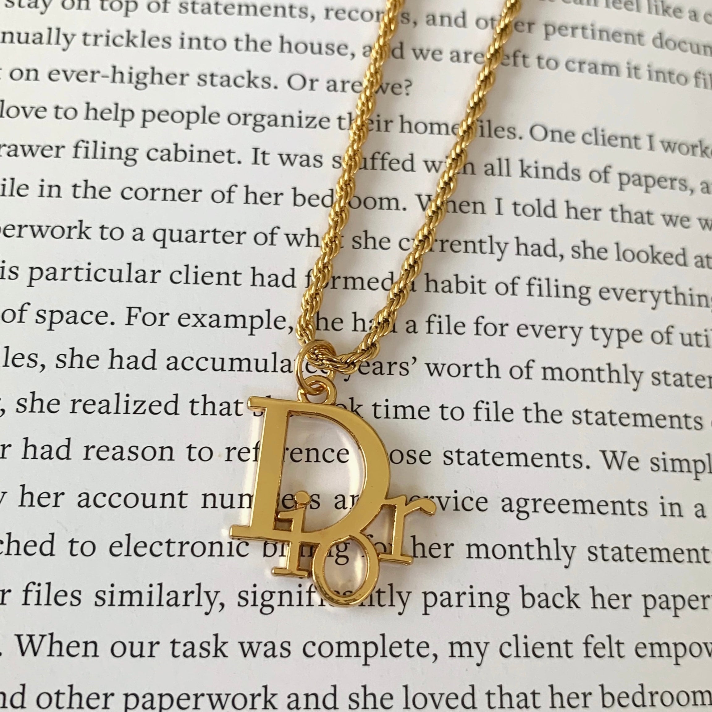 RESERVED  Dior Jadore gold necklace c1990  Katheleys